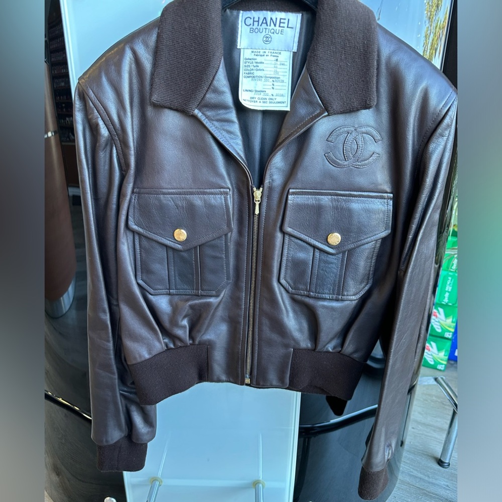 Chanel leather jacket